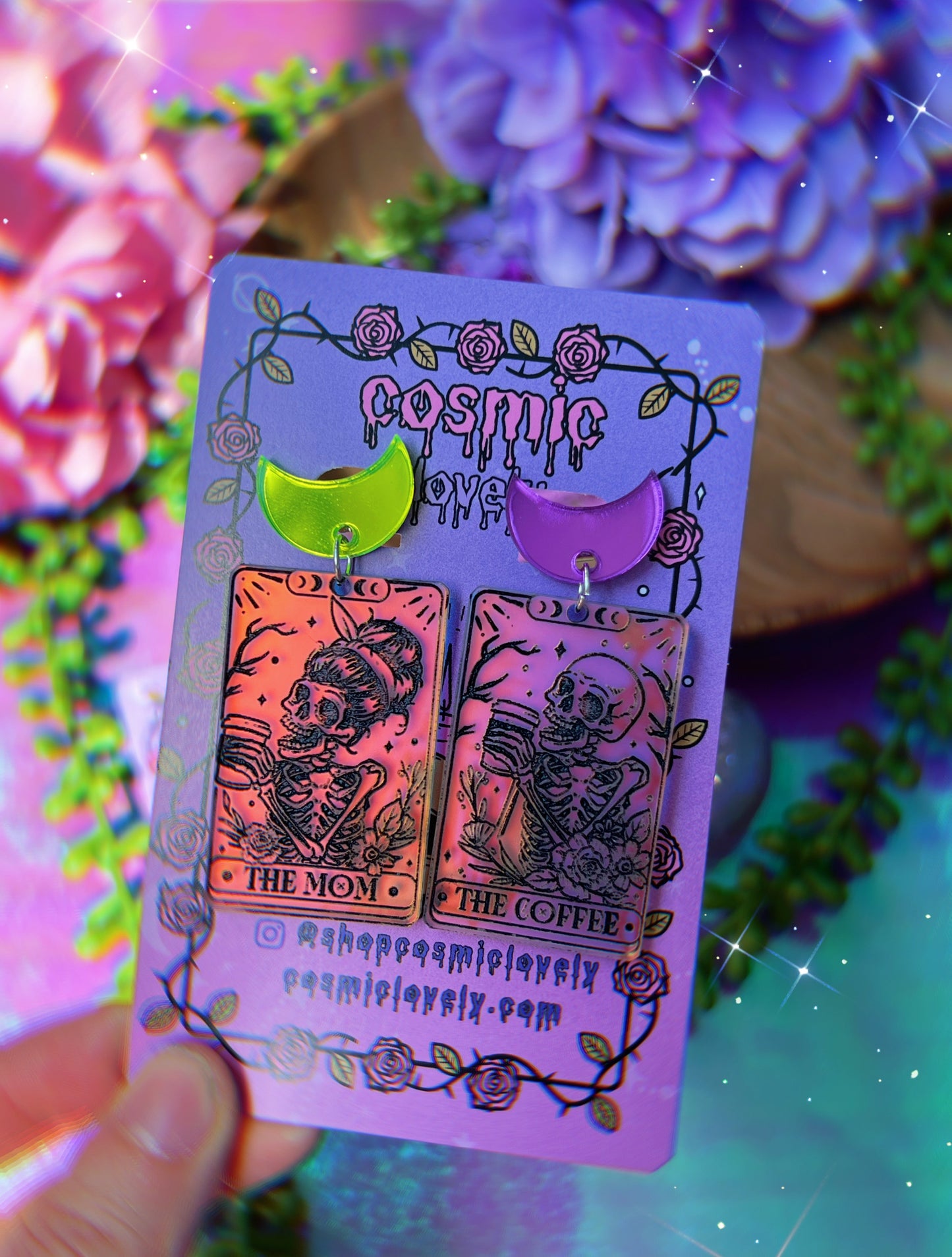 Halloween Tarot Card Earrings