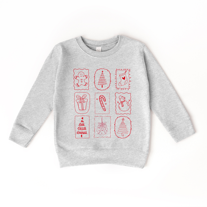 Christmas Stamp Doodles Sweatshirt