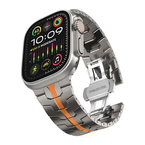 Stainless Steel Metal Watchband For Apple Watch-Ironman Version