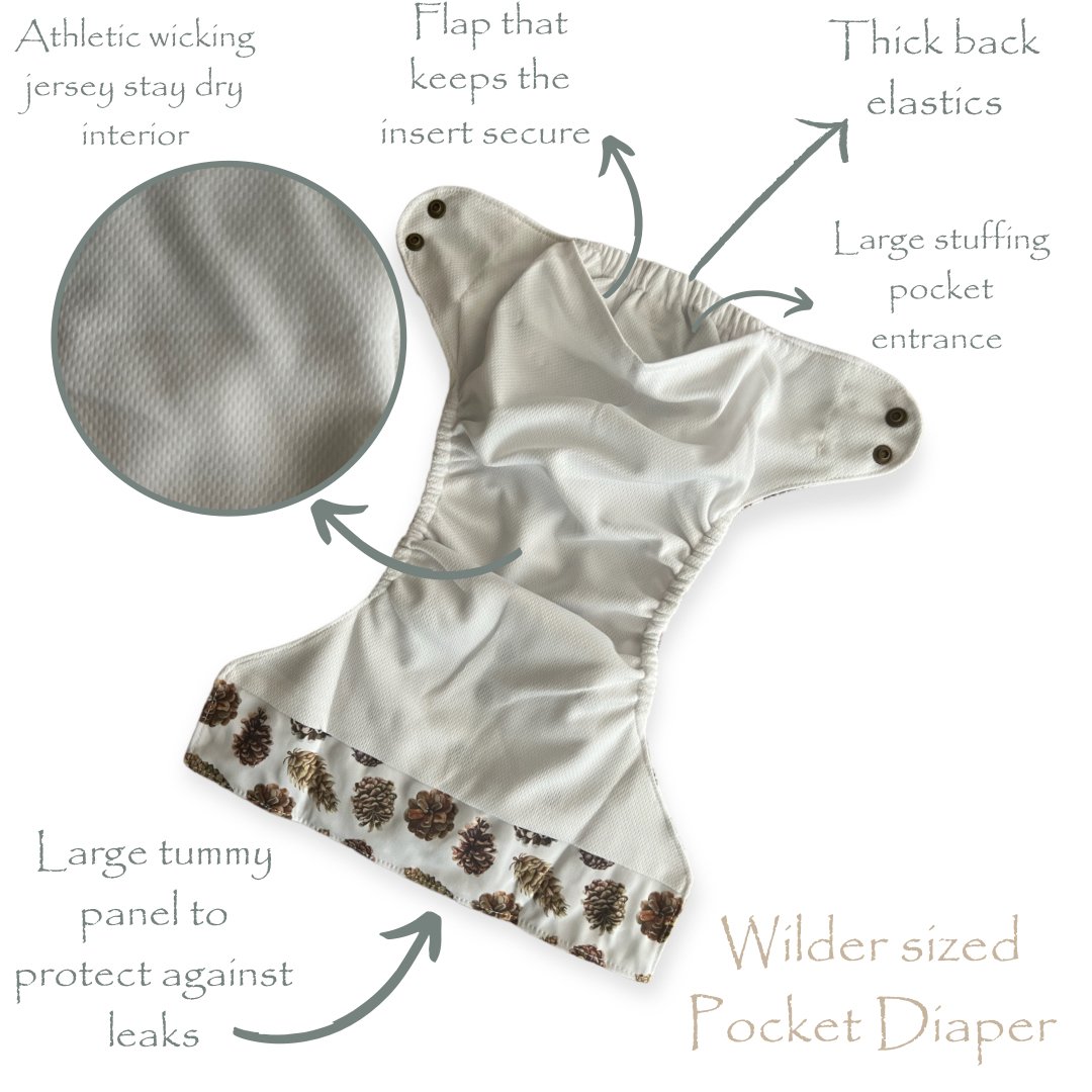 Wilder Cloth Pocket Diaper - Seas The Day