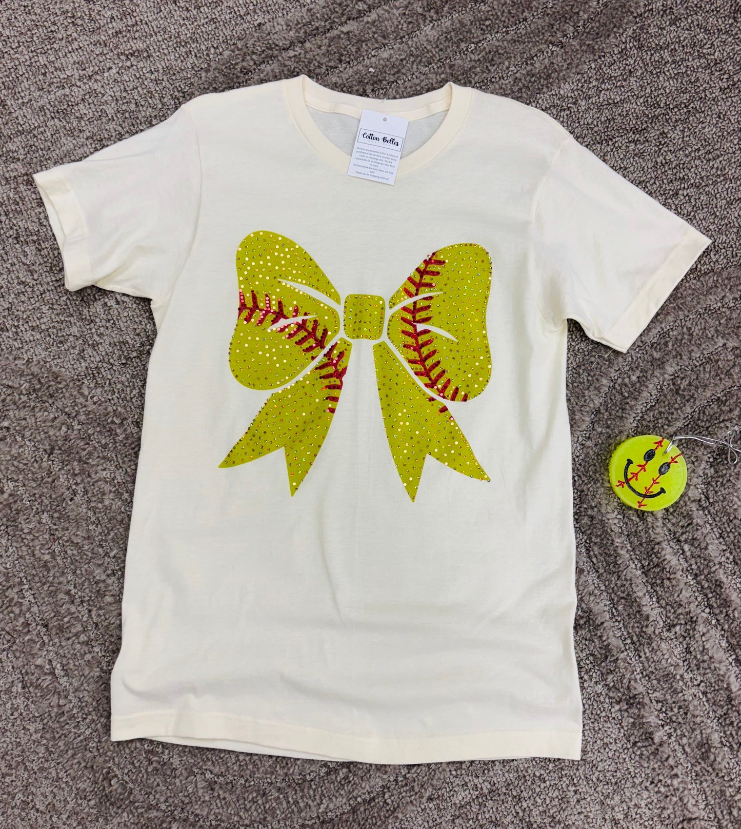 Cream Softball Spangle