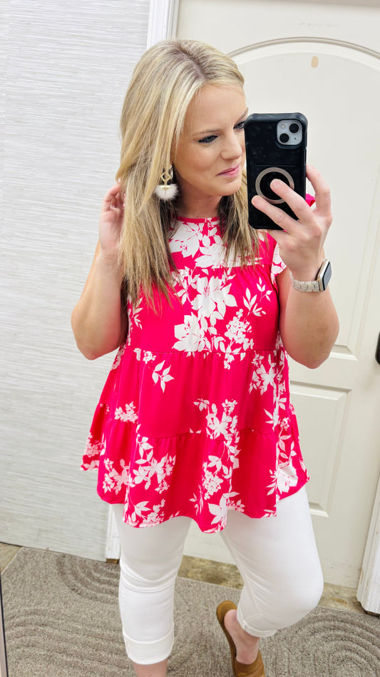 Hot Pink Petals Blouse