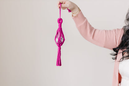 Macrame Disco Ball Car Hanging