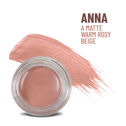 Anna Any Wear Creme - A Waterproof Multi-tasking creme to powder product for eyes, cheeks & lips. Can be worn anywhere