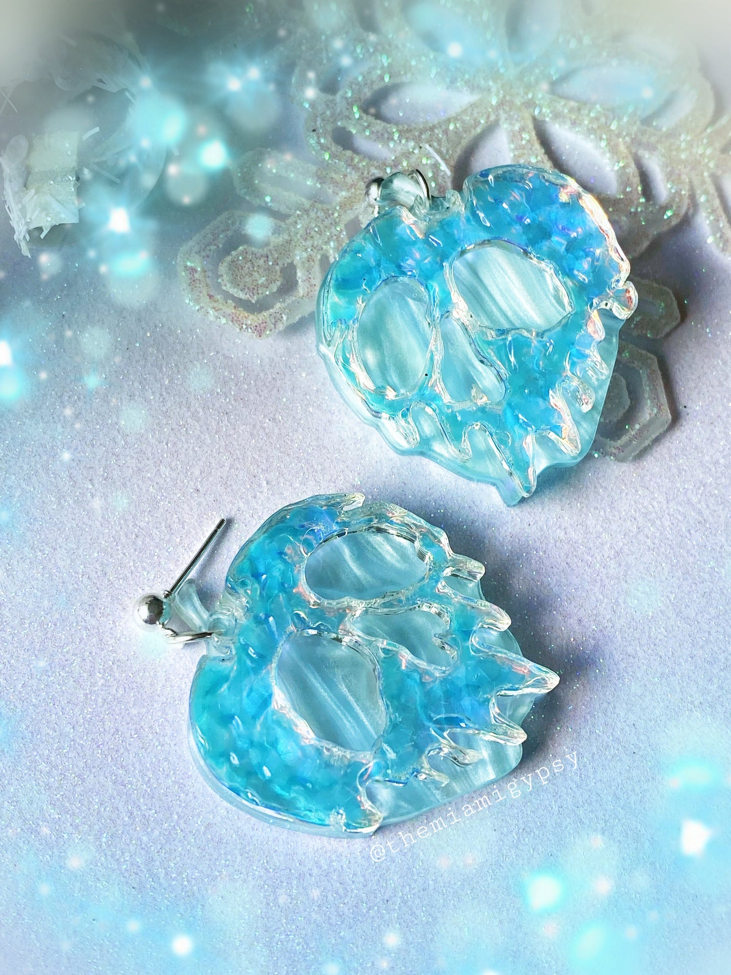 Icy Poison Apple Earrings