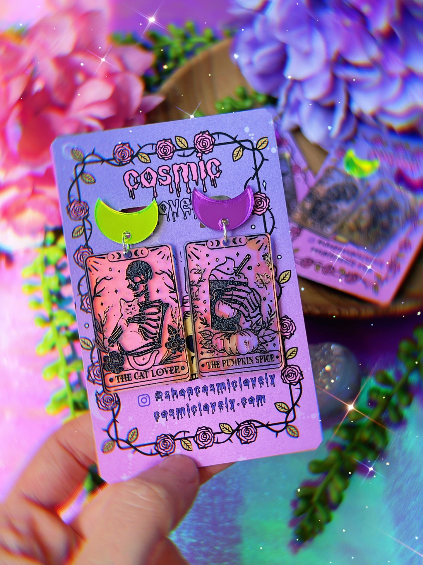 Halloween Tarot Card Earrings