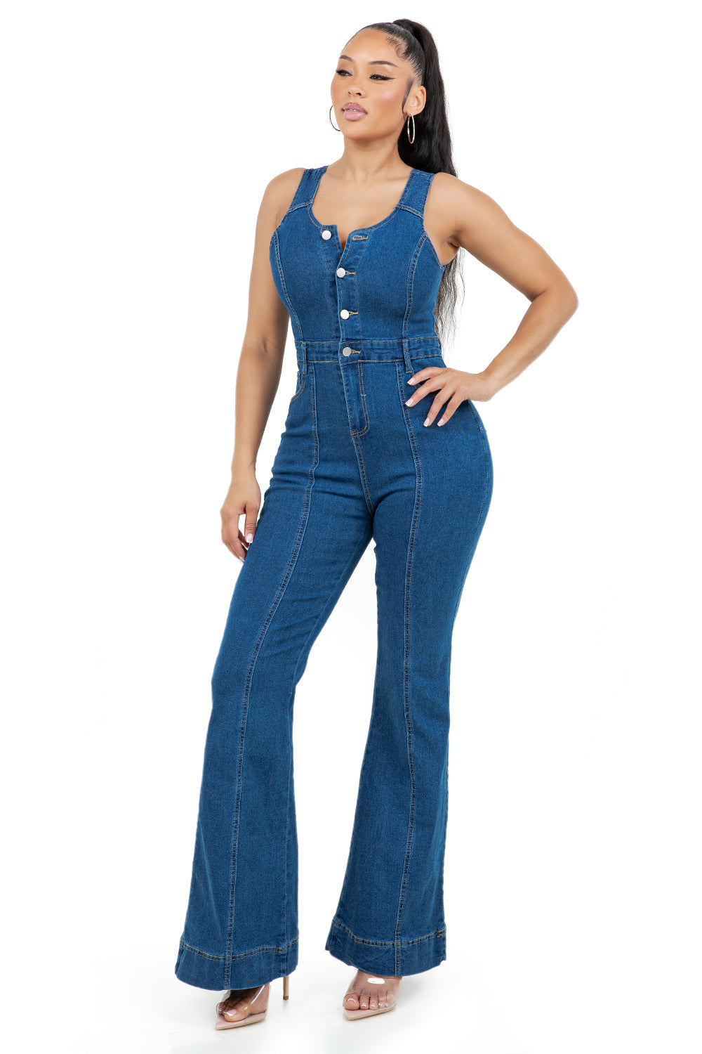 WOMEN FASHION DENIM JUMPSUIT