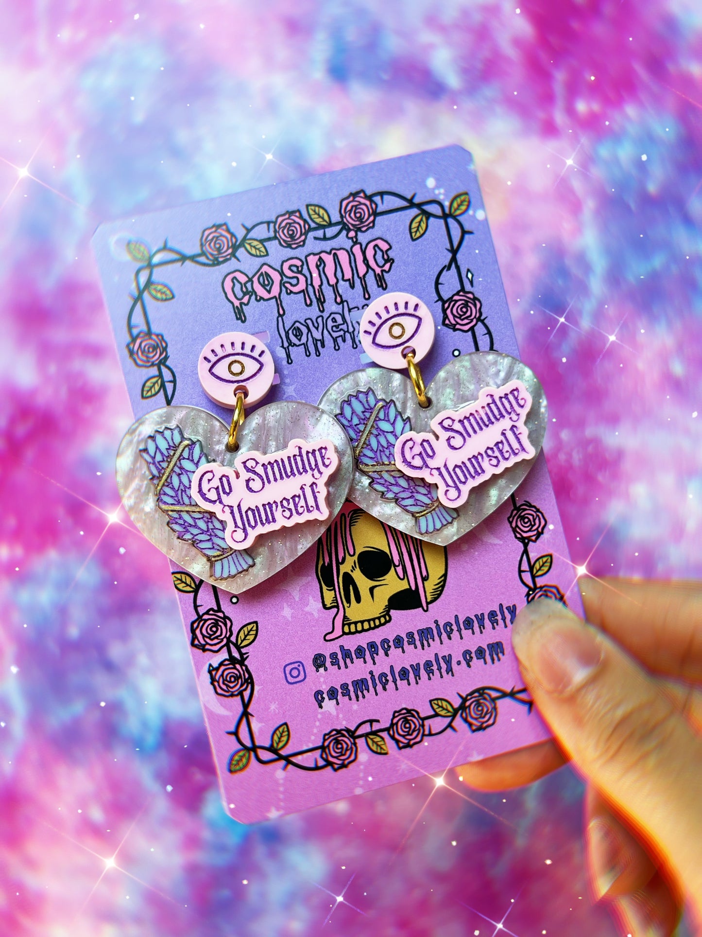 Go Smudge Yourself Heart Earrings