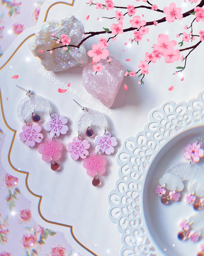 Cherry Blossom Dangle Earrings