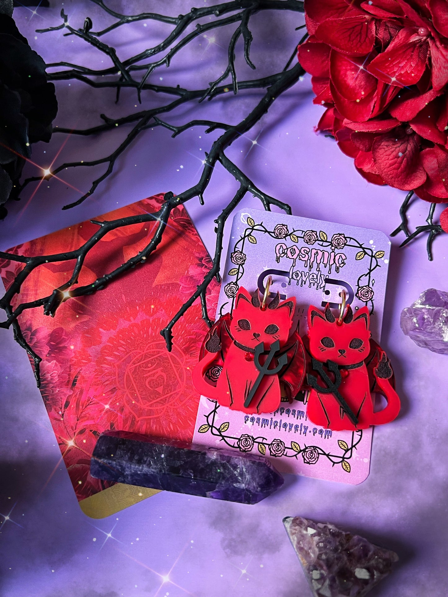 Devil Kitty Earrings