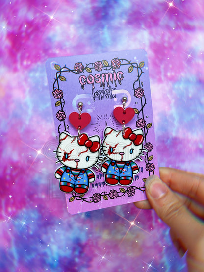 Halloween Horror Kitty Earrings & More