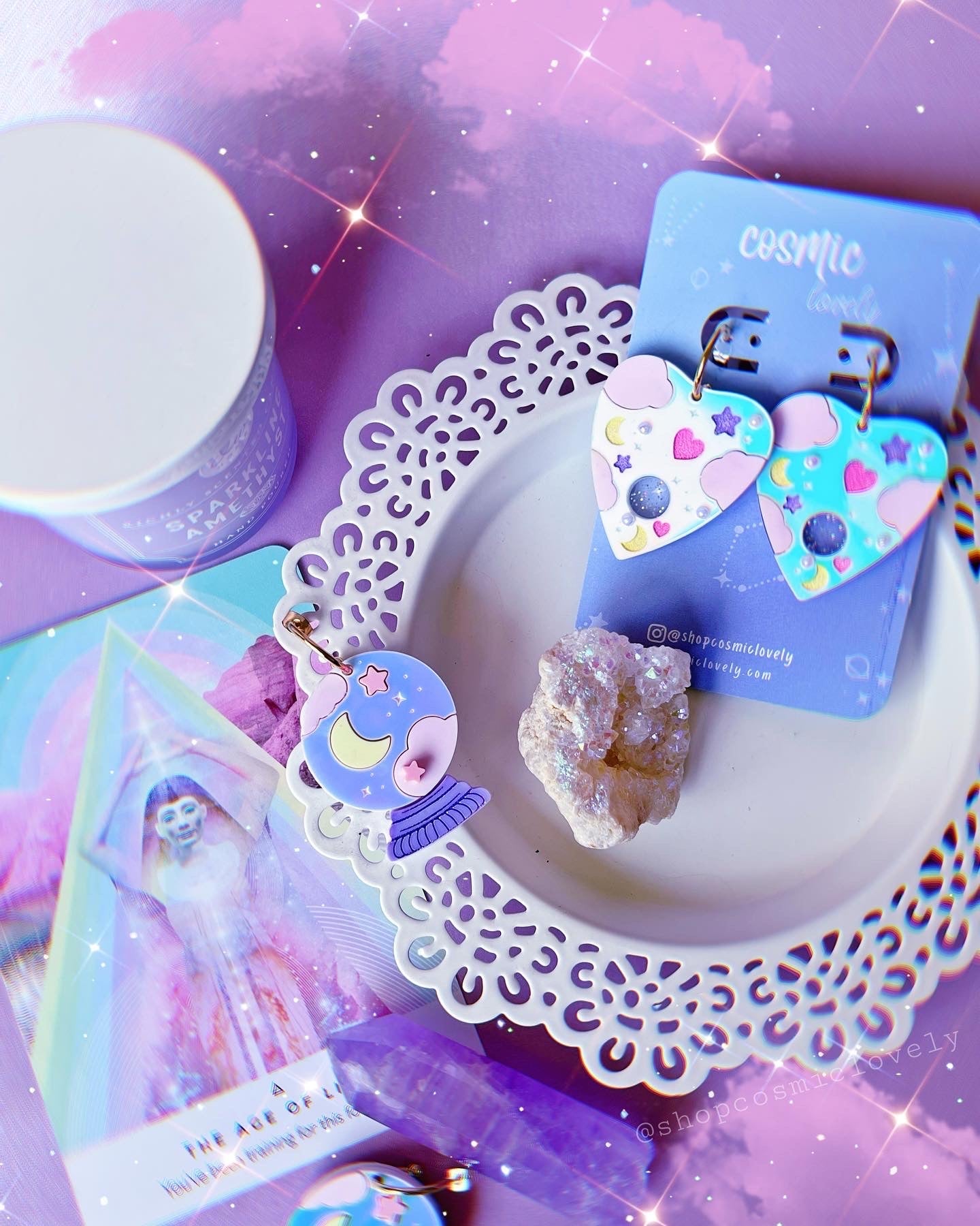 Iridescent Cutie Planchette Earrings