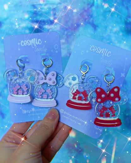 Mousey Snow Globe Earrings