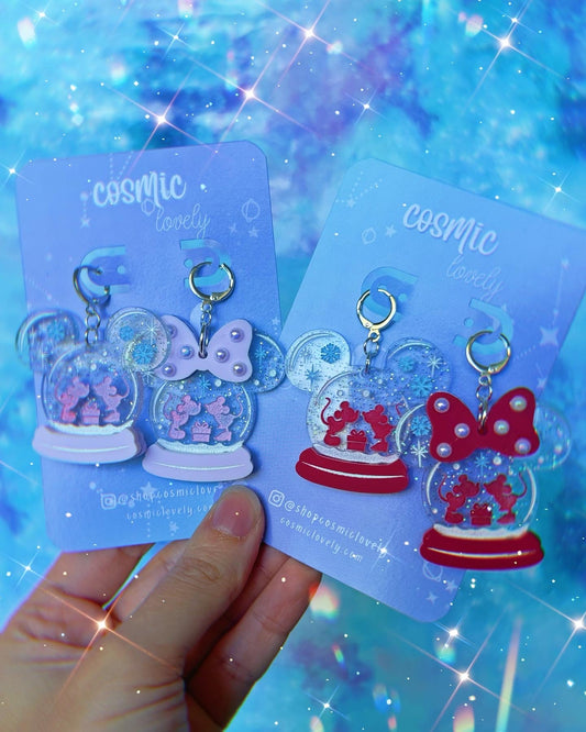 Mousey Snow Globe Earrings