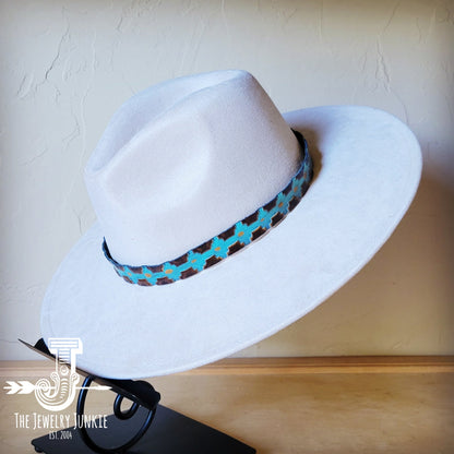 Blue Navajo Embossed Leather Hat Band Only 950a