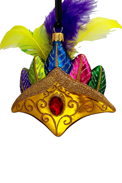 Showgirl Crown Polish Glass Ornament
