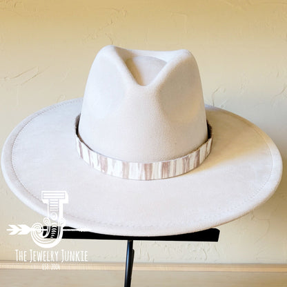 **White Chateau Embossed Leather Hat Band Only 950t