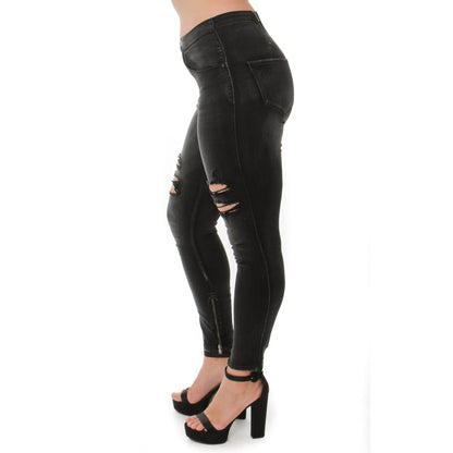 Ripped Leg Jeans Denim Fashion Style