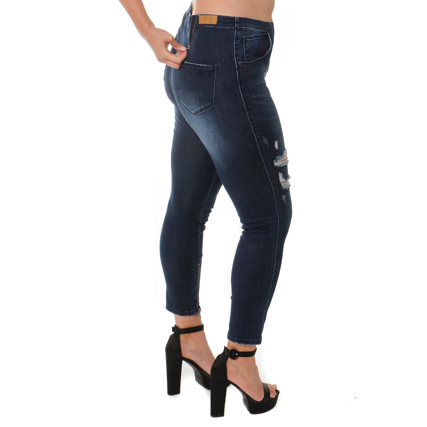 Ripped Leg Jeans Denim Fashion Style