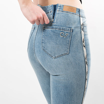 Beaded Snake Trim Side Insert Capris