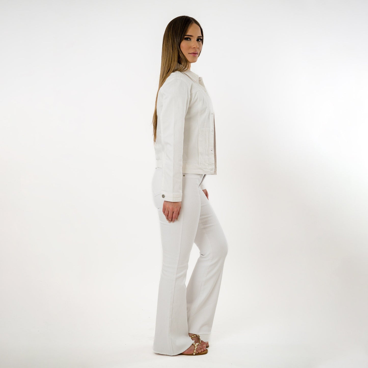 3/4 Sleeve Front Pocketed Jacket