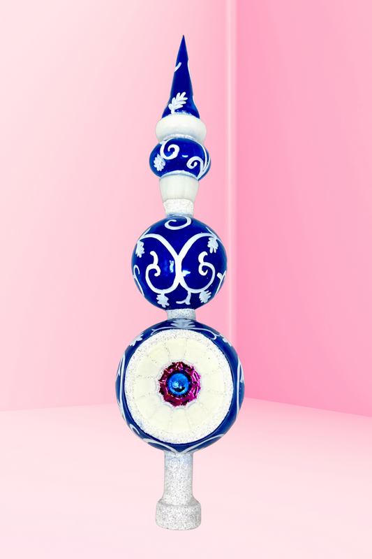 Chinoiserie Glass Finial Tree Topper