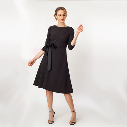T-Length Side Tie Dress