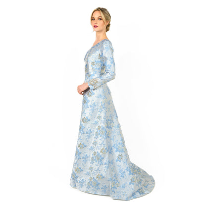 The One Shoulder Beaded Full Length Gown Classic