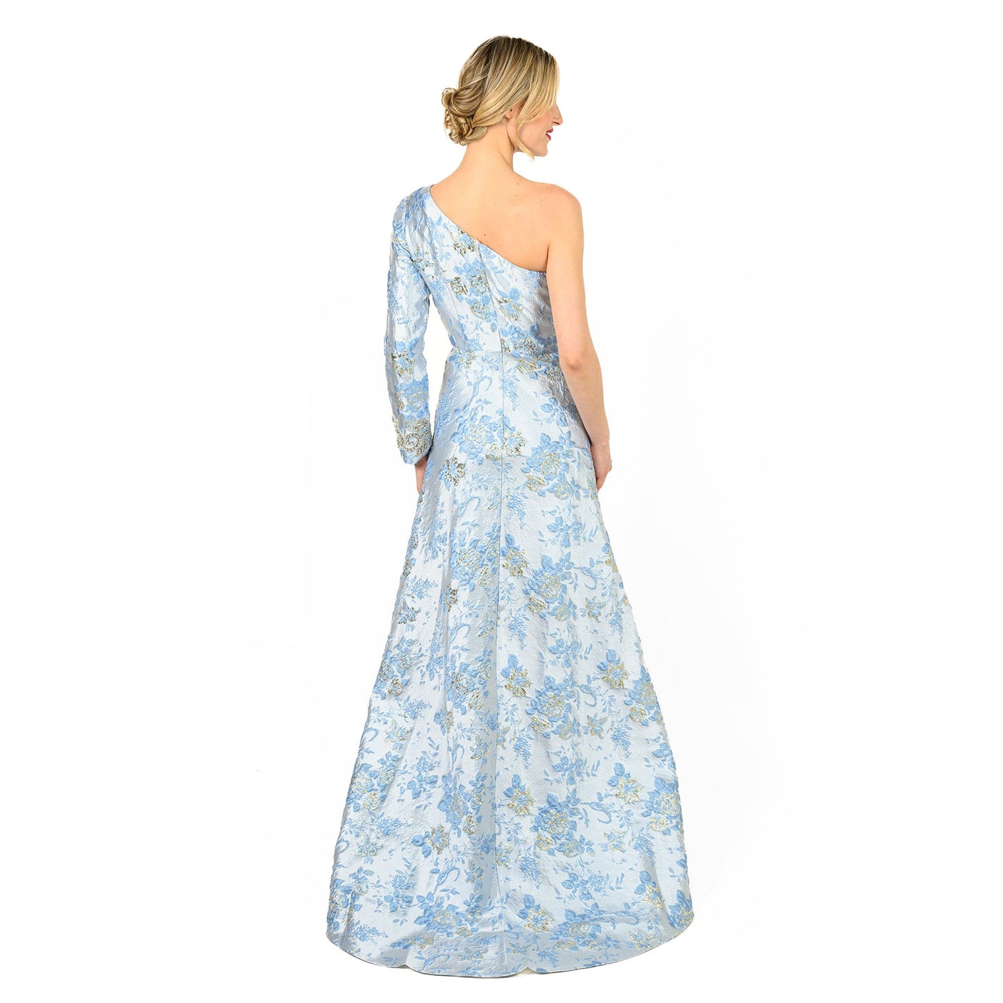 The One Shoulder Beaded Full Length Gown Classic