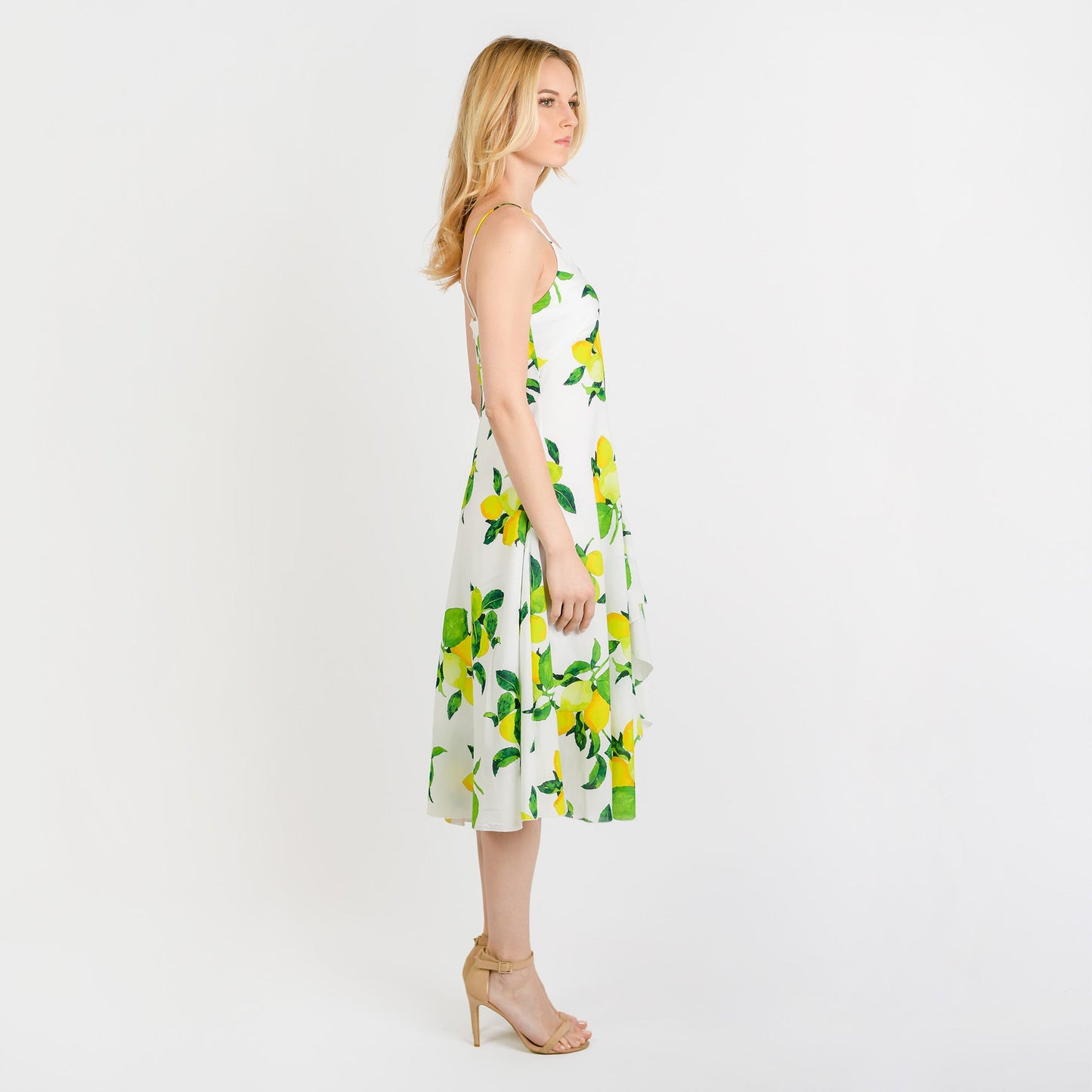 CN7203 Spaguetti Strap Flared Dress