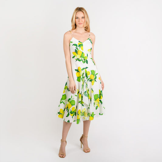 CN7203 Spaguetti Strap Flared Dress