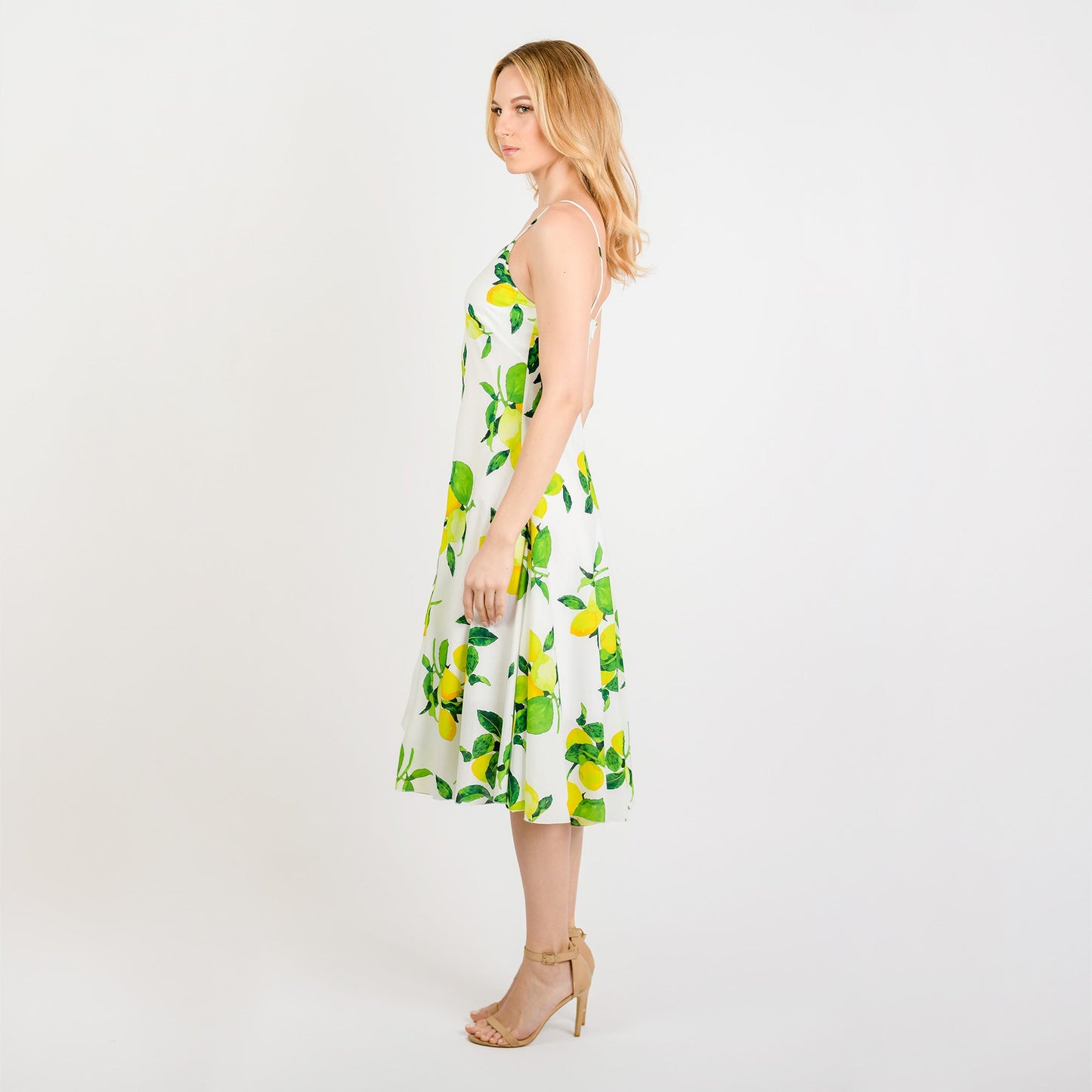 CN7203 Spaguetti Strap Flared Dress