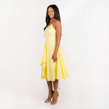 CN7203 Spaguetti Strap Flared Dress