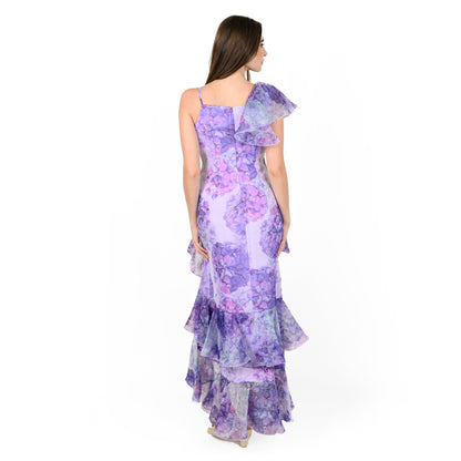 Asymmetric Ruffled Maxi