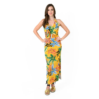 Ruffle Front Halter Dress