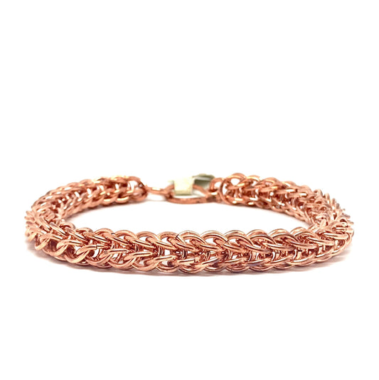 Chunky Foxtail Chainmaille Bracelet in Copper