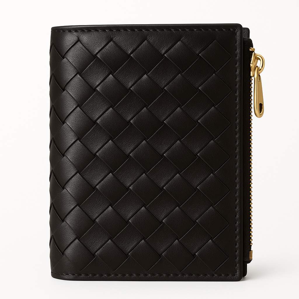 WOVEN LEATHER SMALL WALLET