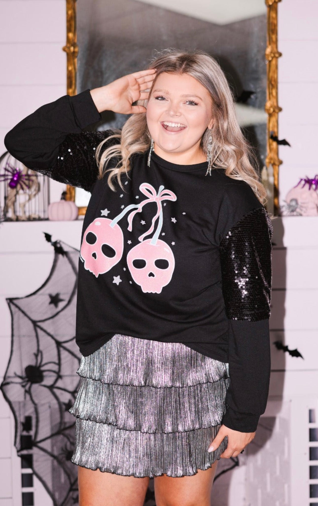 Cherry Skull Long Sleeve