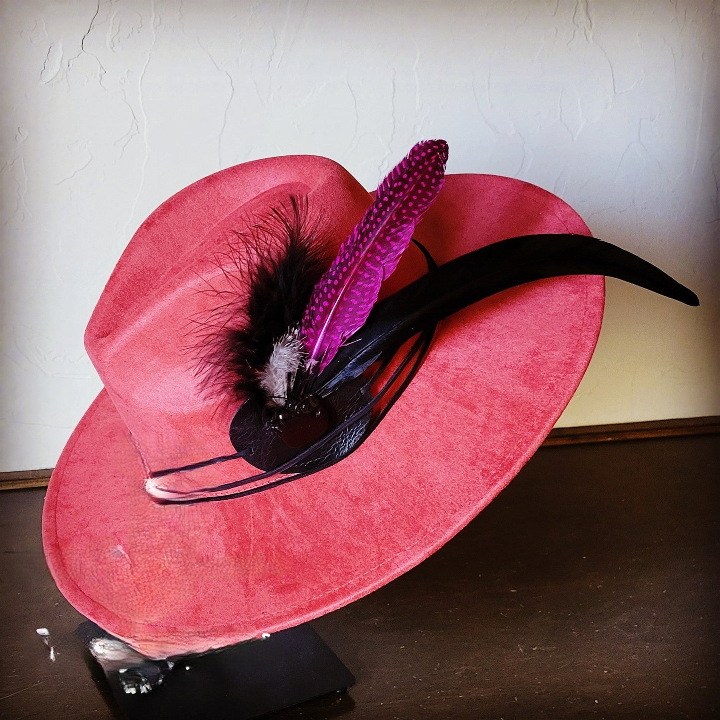 Boho Western Hat w/ Choice of Feather Hat Band-Rust 982g