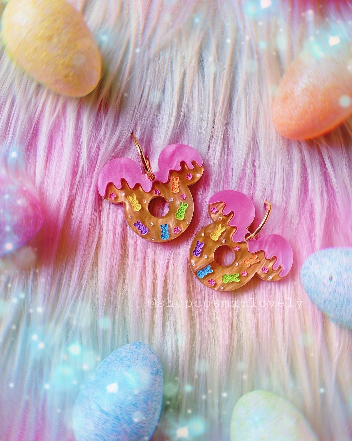 Mousey Easter Donut Earrings