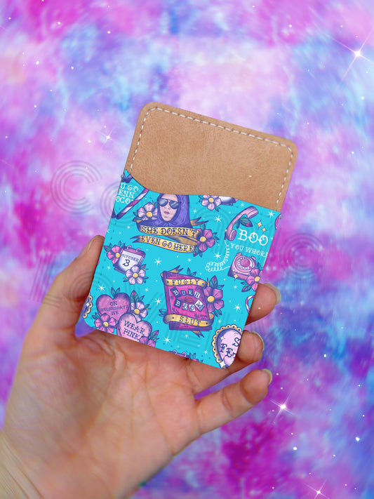 B00 Y0U WH0RE blue Phone Card Holder