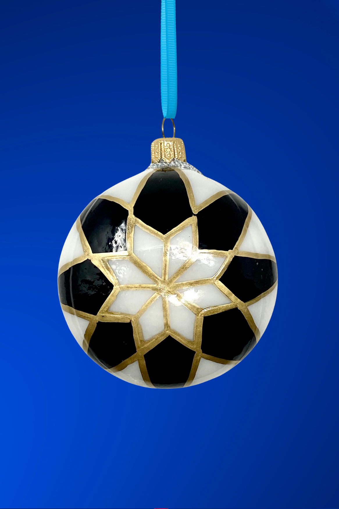 Diamond Yo-Yo Glass Ornament