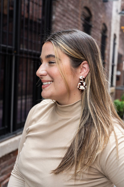 Penelope Earrings - Cowhide