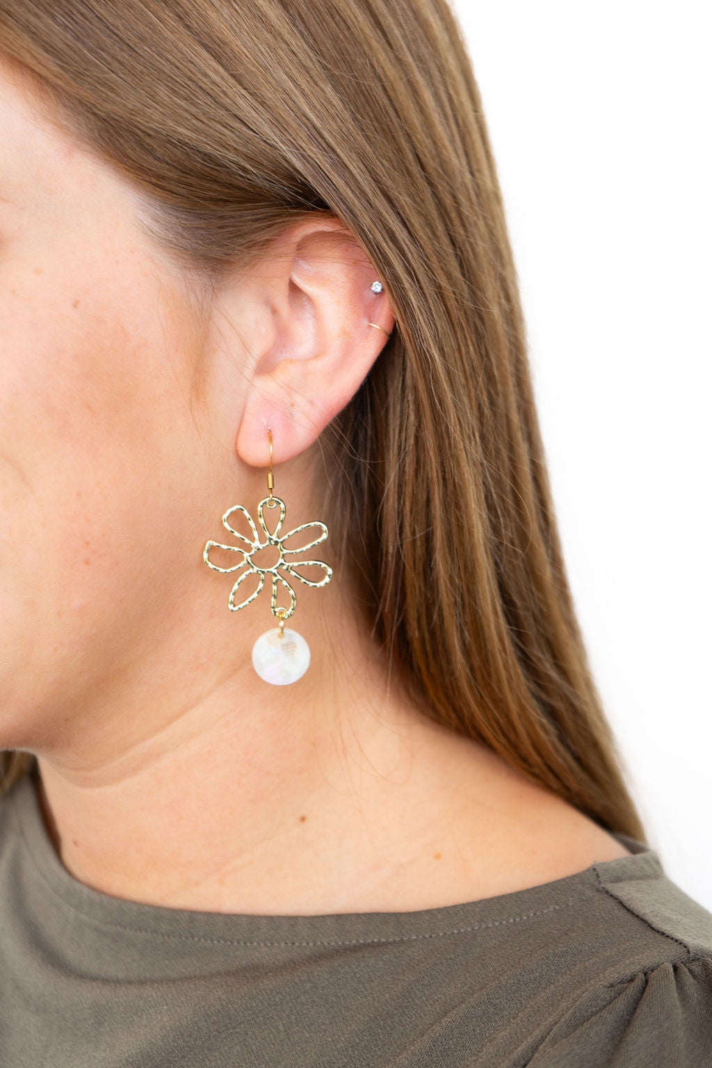 Maisy Earrings - Cream