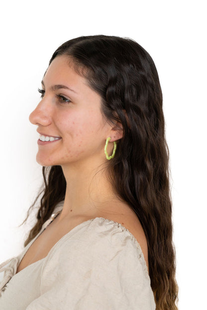 Posey Hoops - Lime Green
