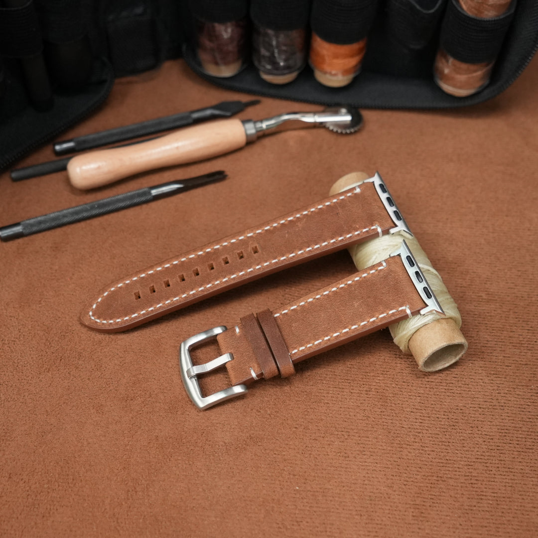 Universal Vintage Leather Band – 20-26mm for Apple Watch & Traditional Watches – Italian Cowhide