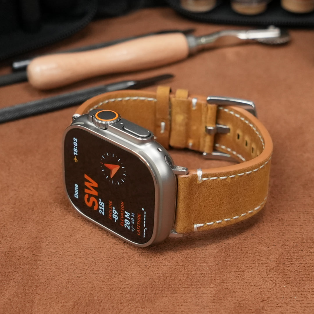 Universal Vintage Leather Band – 20-26mm for Apple Watch & Traditional Watches – Italian Cowhide