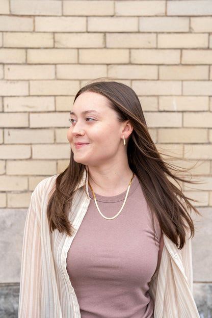 Luxe Gold Herringbone Chain - 20"