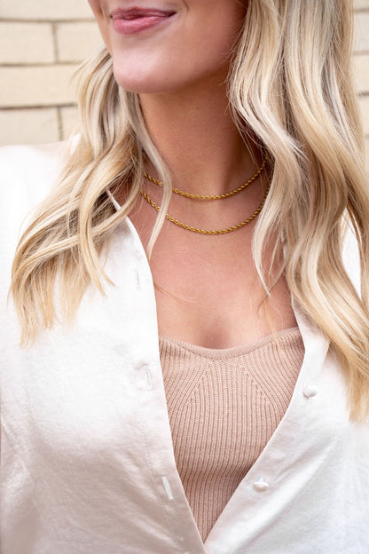 Luxe Gold Rope Chain - 20"