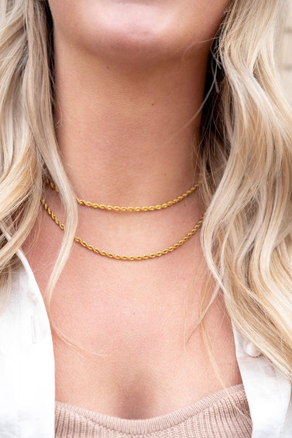 Luxe Gold Rope Chain - 18"